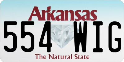 AR license plate 554WIG