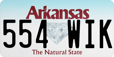 AR license plate 554WIK