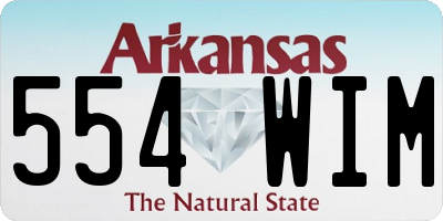 AR license plate 554WIM