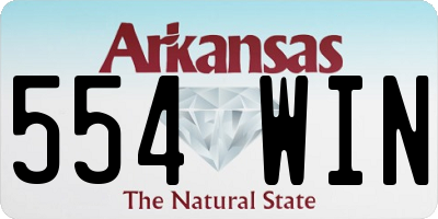 AR license plate 554WIN