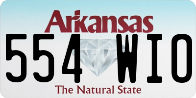AR license plate 554WIO
