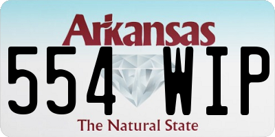 AR license plate 554WIP