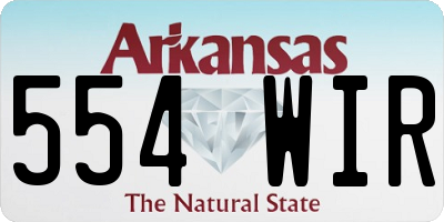 AR license plate 554WIR