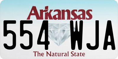 AR license plate 554WJA
