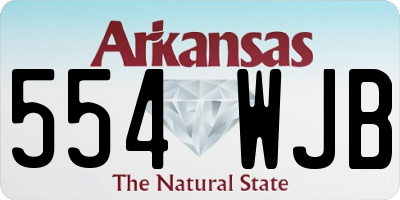 AR license plate 554WJB