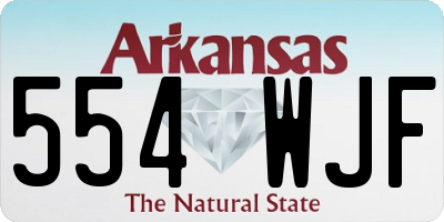 AR license plate 554WJF