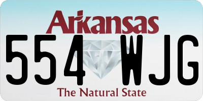 AR license plate 554WJG