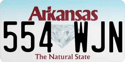 AR license plate 554WJN