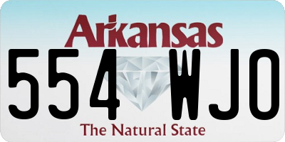 AR license plate 554WJO
