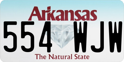AR license plate 554WJW