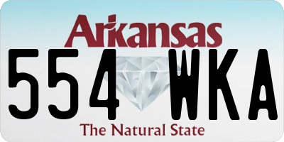 AR license plate 554WKA