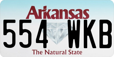 AR license plate 554WKB