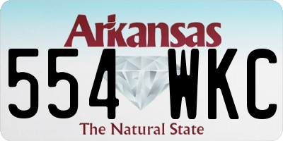 AR license plate 554WKC