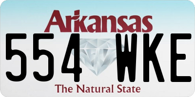 AR license plate 554WKE