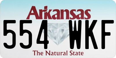 AR license plate 554WKF