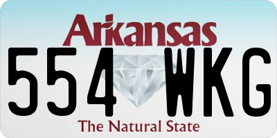 AR license plate 554WKG