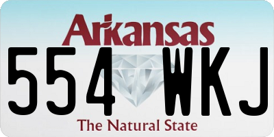 AR license plate 554WKJ