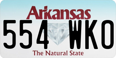 AR license plate 554WKO