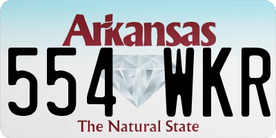 AR license plate 554WKR