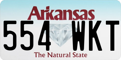 AR license plate 554WKT