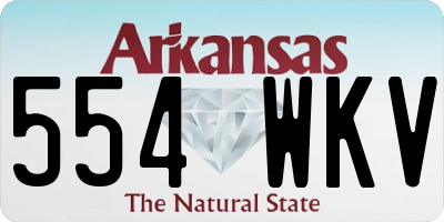 AR license plate 554WKV