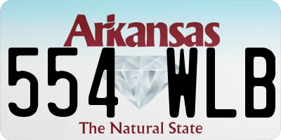 AR license plate 554WLB