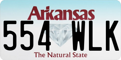 AR license plate 554WLK