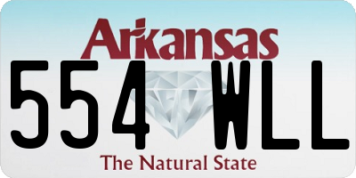 AR license plate 554WLL