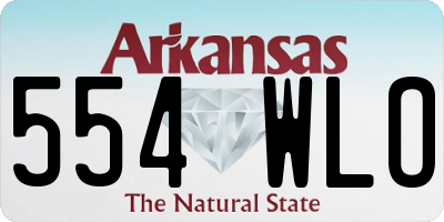 AR license plate 554WLO