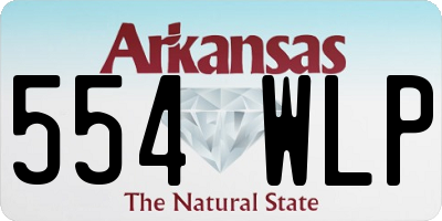 AR license plate 554WLP