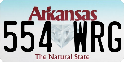 AR license plate 554WRG