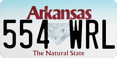 AR license plate 554WRL