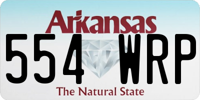 AR license plate 554WRP