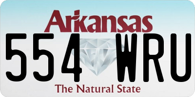 AR license plate 554WRU