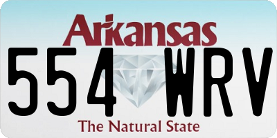AR license plate 554WRV