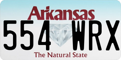 AR license plate 554WRX