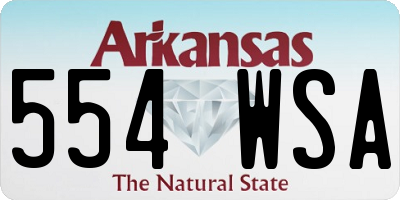 AR license plate 554WSA