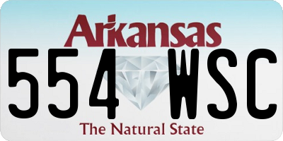 AR license plate 554WSC