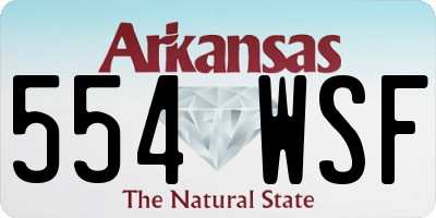 AR license plate 554WSF