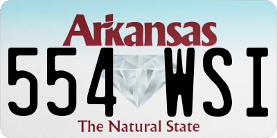 AR license plate 554WSI