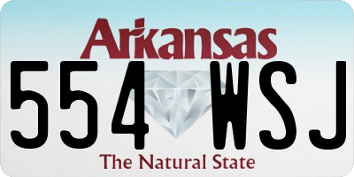 AR license plate 554WSJ