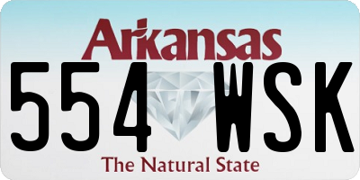 AR license plate 554WSK