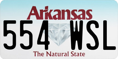 AR license plate 554WSL