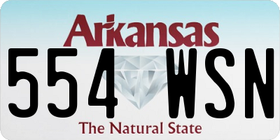 AR license plate 554WSN