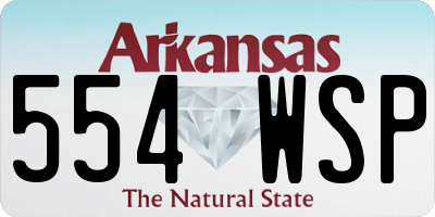 AR license plate 554WSP