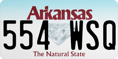 AR license plate 554WSQ