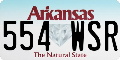 AR license plate 554WSR