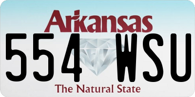 AR license plate 554WSU