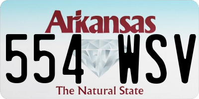 AR license plate 554WSV