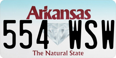 AR license plate 554WSW